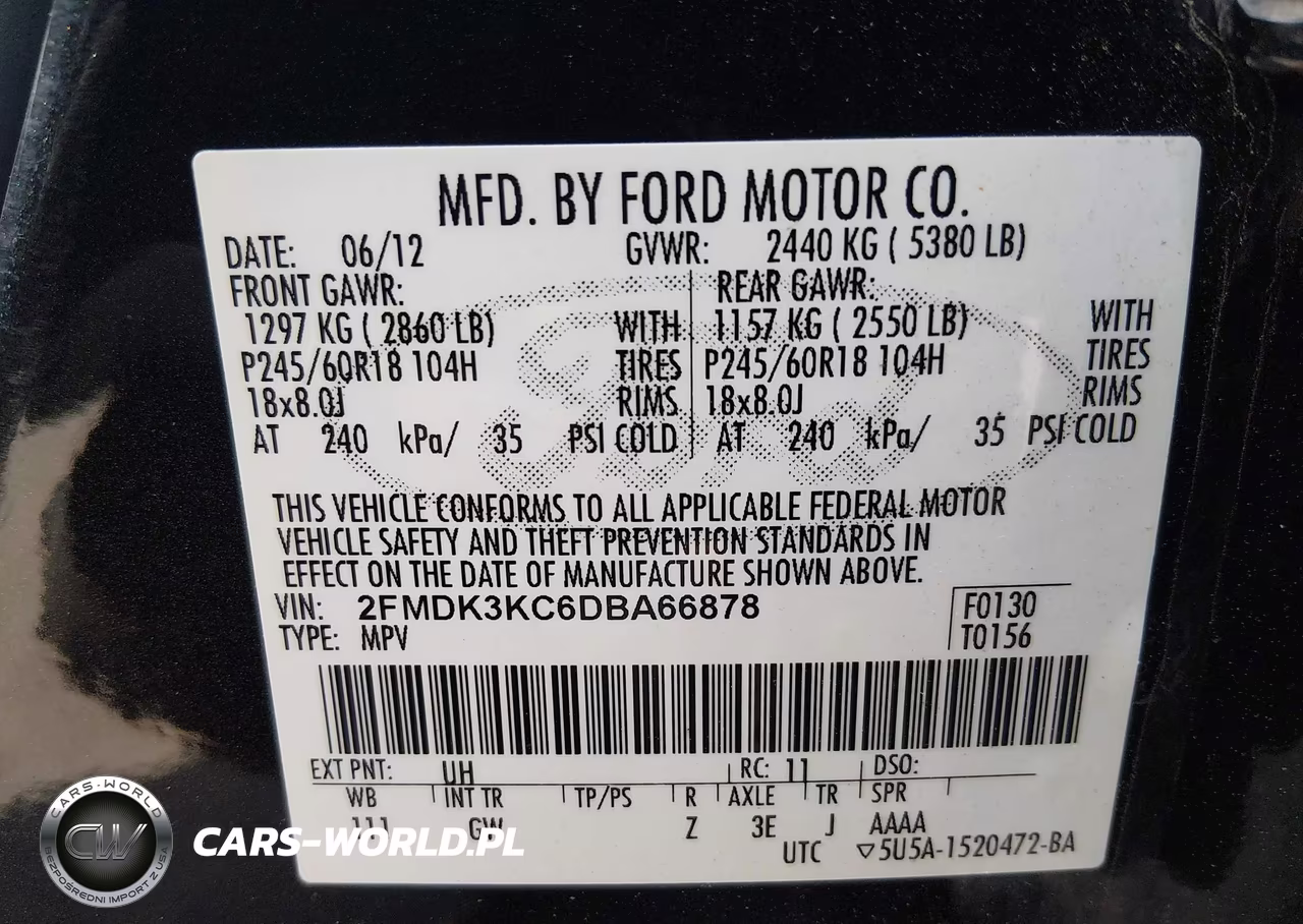 2013 Ford Edge Limited VIN:2FMDK3KC6DBA66878 - 9