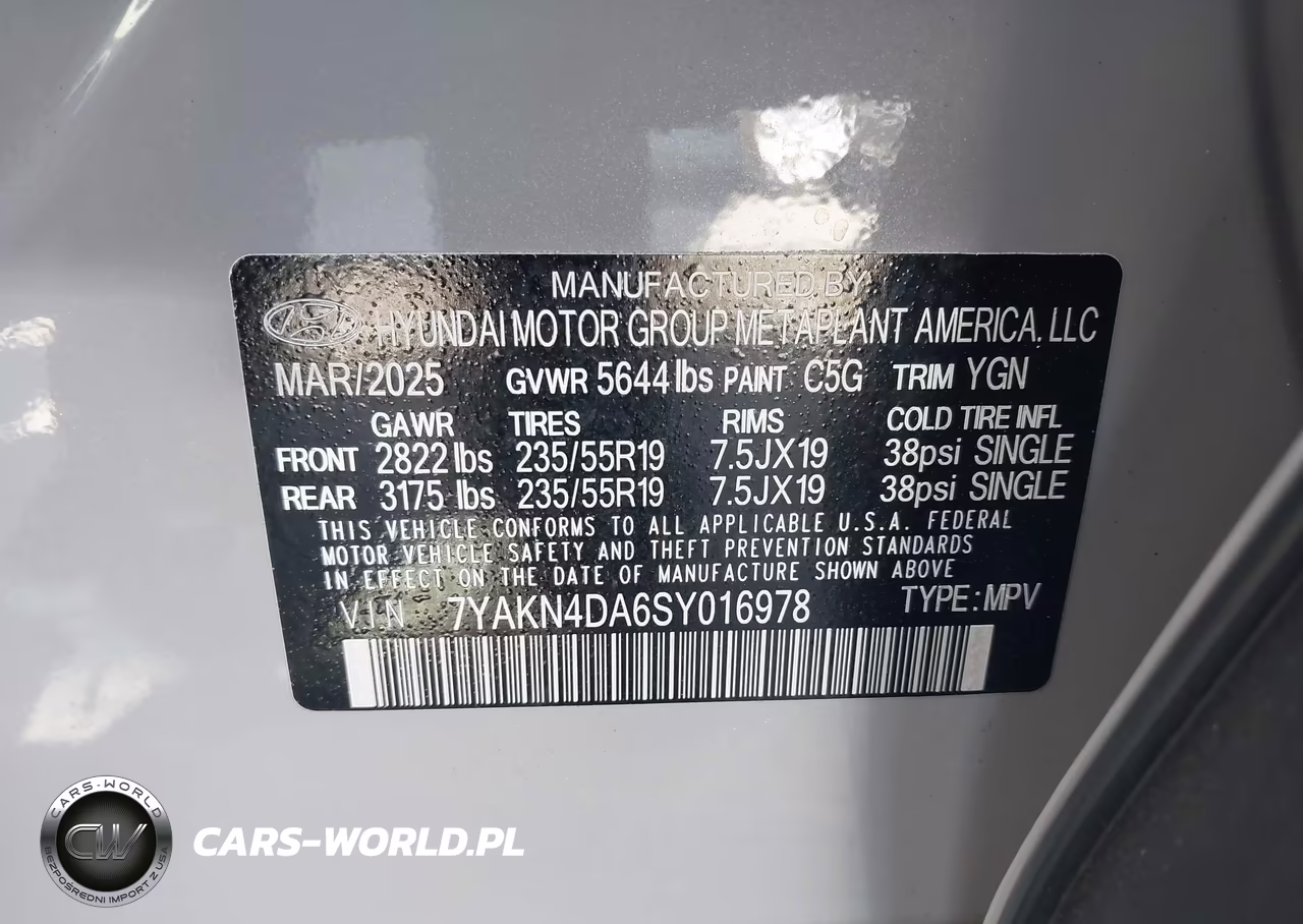 2025 Hyundai Ioniq 5 Sel VIN:7YAKN4DA6SY016978 - 9