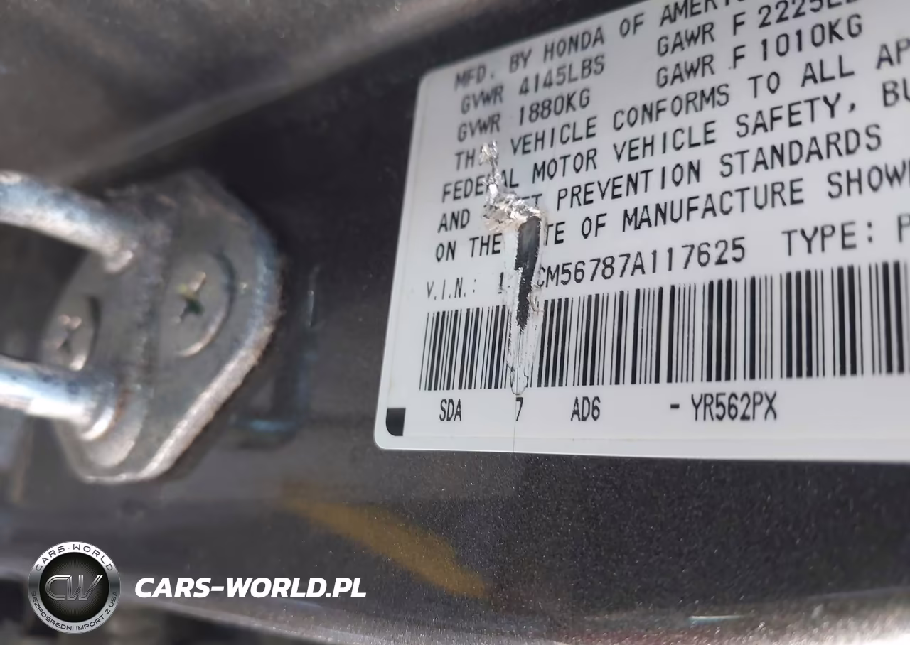 2007 Honda Accord 2.4 Ex VIN:1HGCM56787A117625 - 9