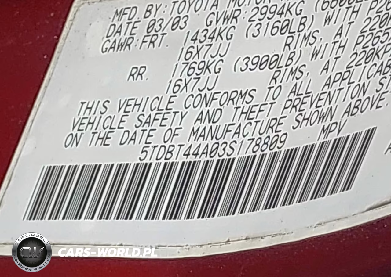 2003 Toyota Sequoia Sr5 V8 VIN:5TDBT44A03S178809 - 9