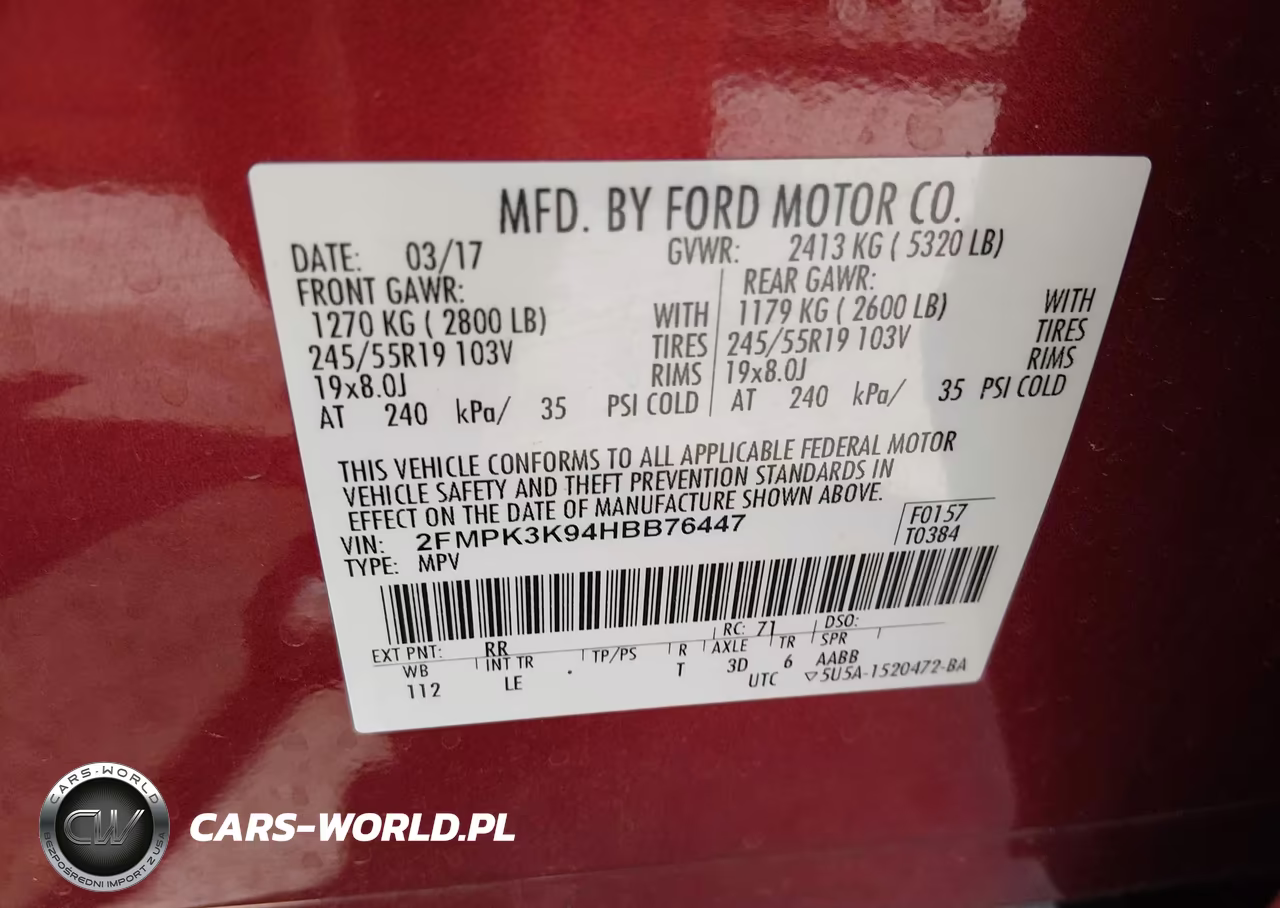 2017 Ford Edge Titanium VIN:2FMPK3K94HBB76447 - 9