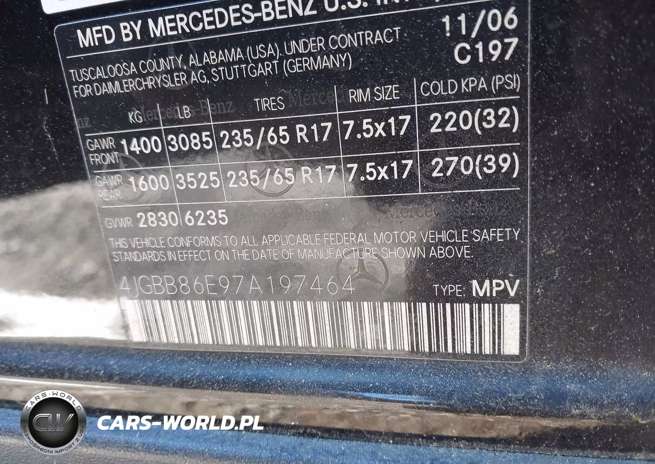 2007 Mercedes-Benz Ml 350 4Matic VIN:4JGBB86E97A197464 - 8