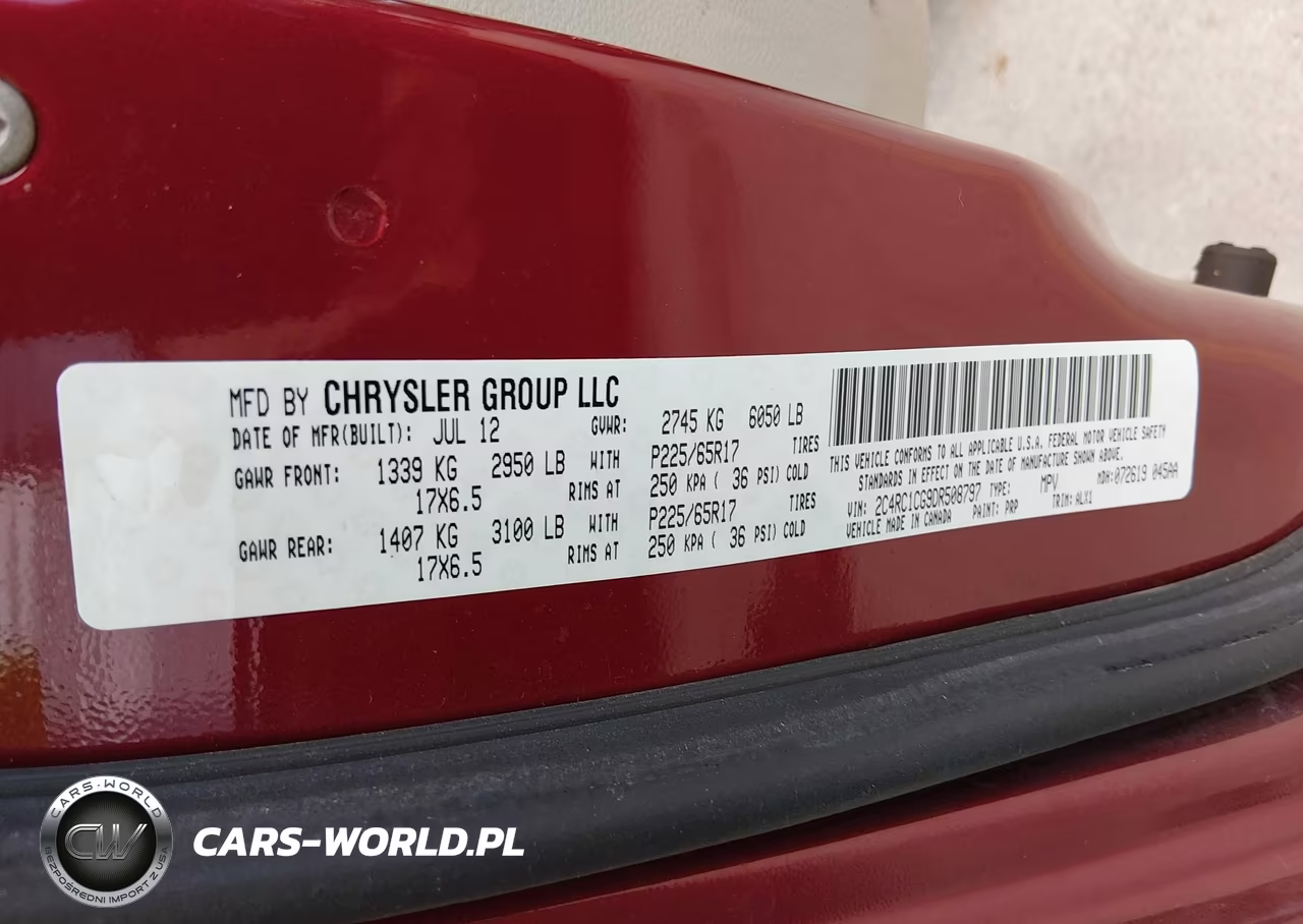 2013 Chrysler Town & Country Touring-L VIN:2C4RC1CG9DR508797 - 9