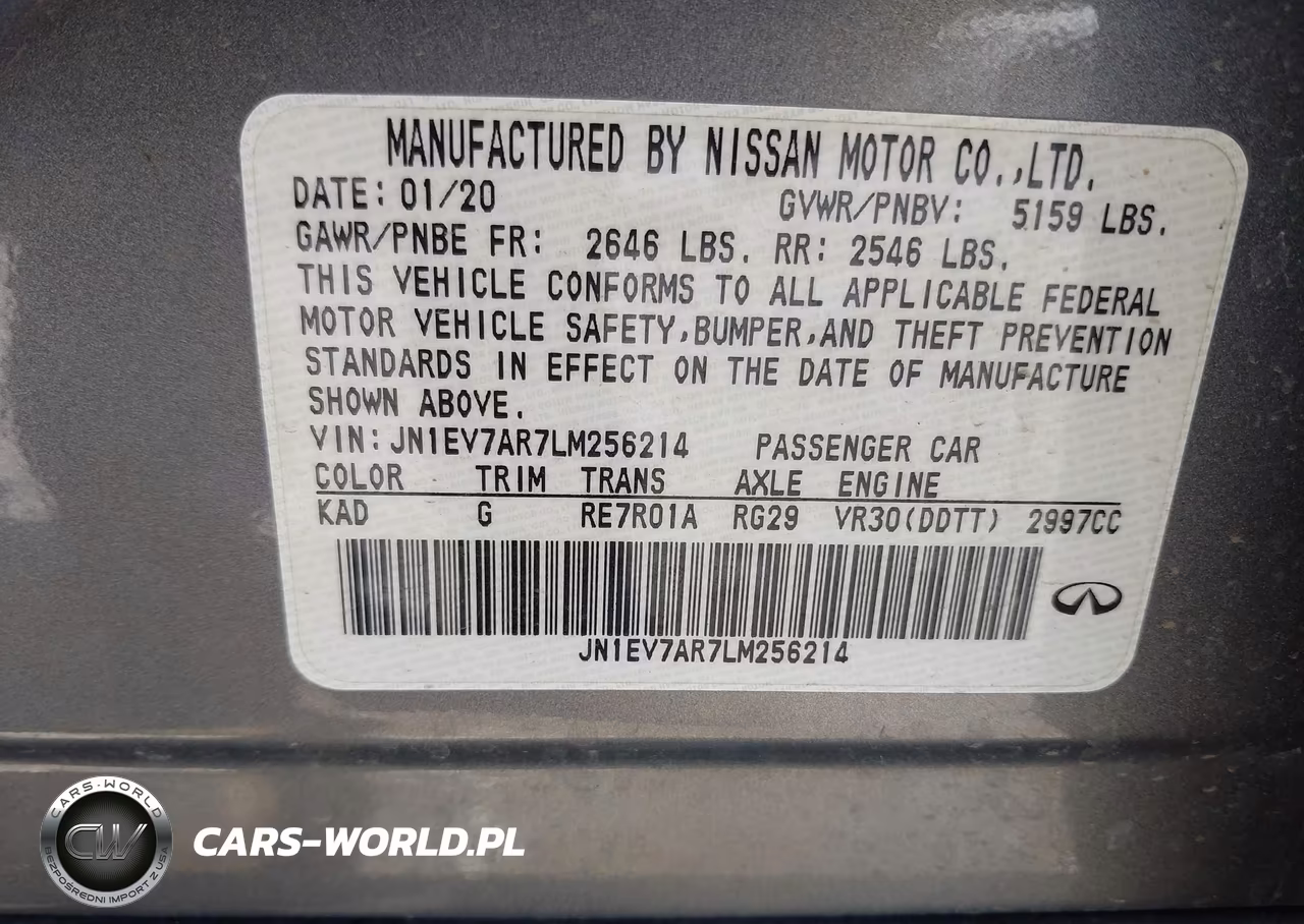 2020 Infiniti Q50 Luxe Awd VIN:JN1EV7AR7LM256214 - 9