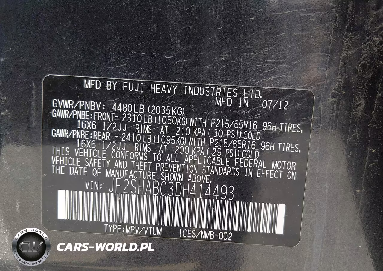 2013 Subaru Forester 2.5X VIN:JF2SHABC3DH414493 - 9