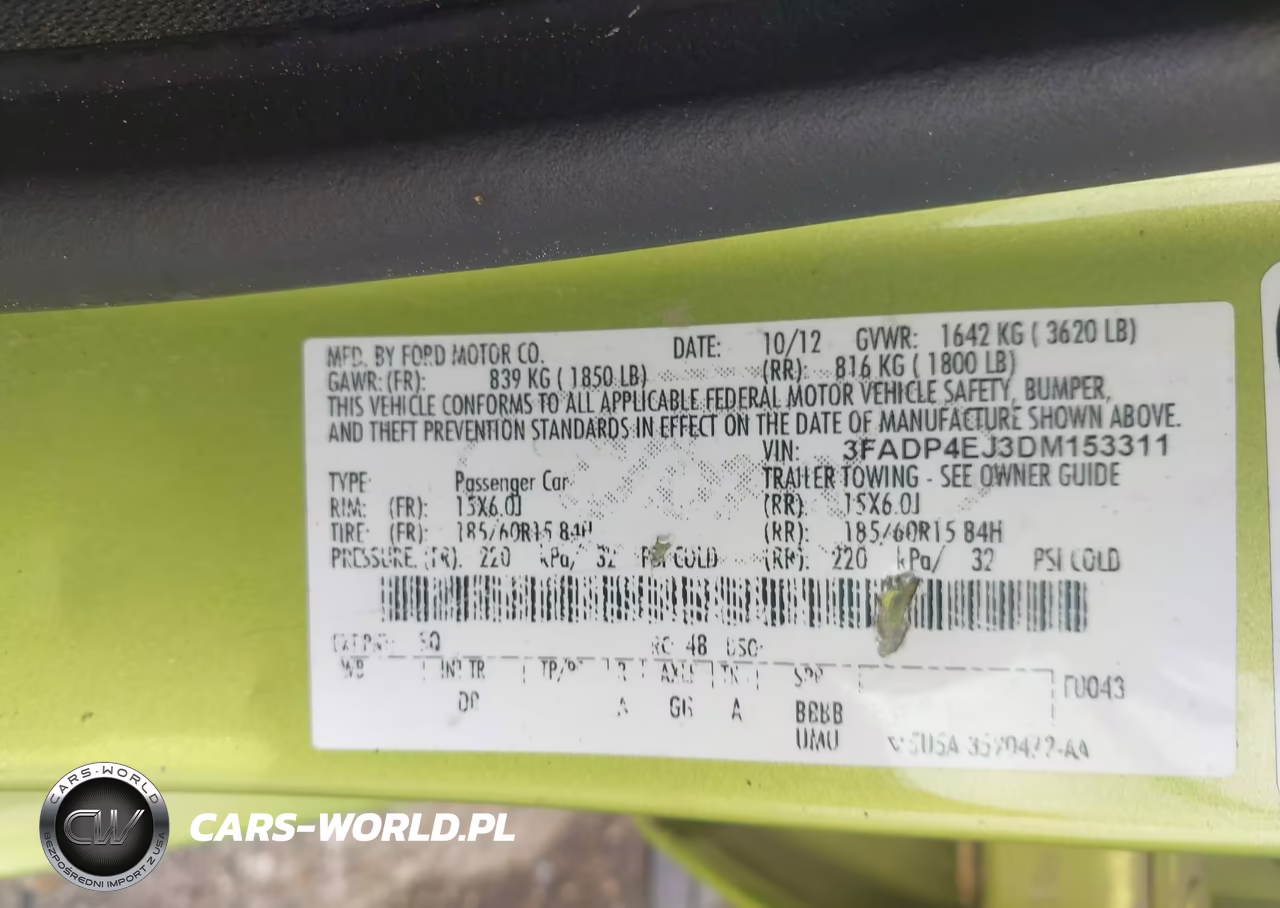 2013 Ford Fiesta Se VIN:3FADP4EJ3DM153311 - 9