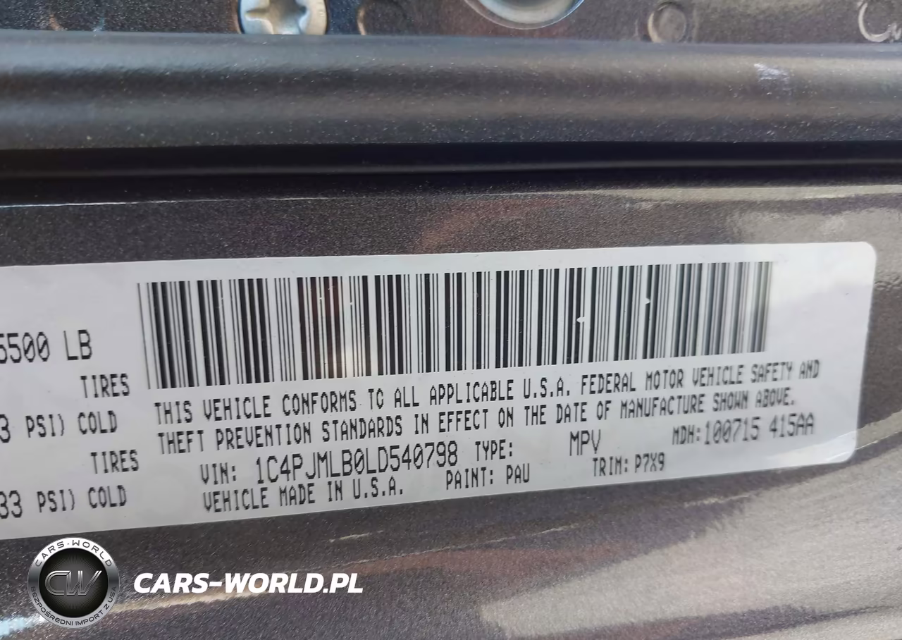 2020 Jeep Cherokee Altitude 4X4 VIN:1C4PJMLB0LD540798 - 9