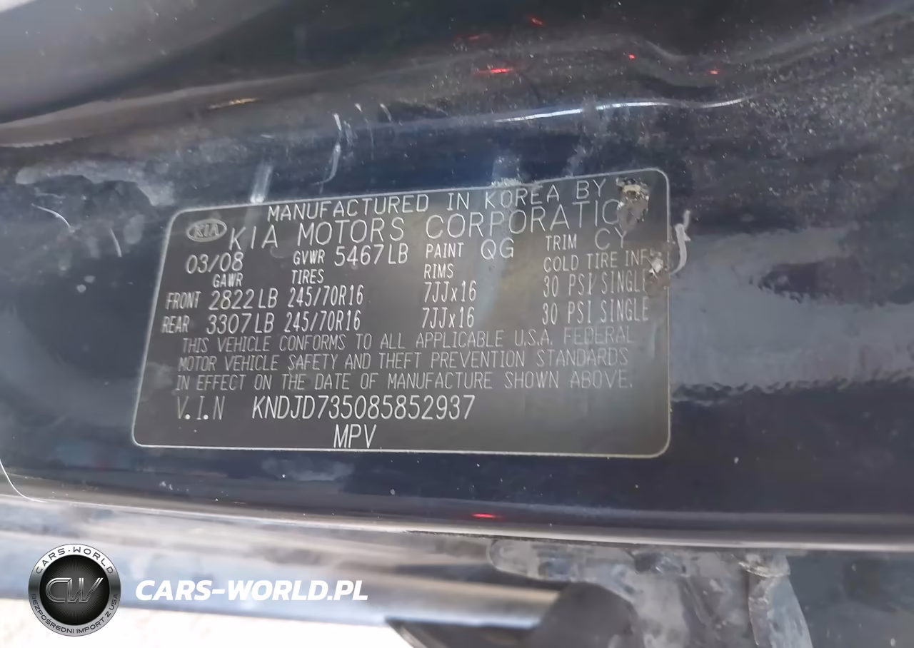 2008 Kia Sorento Lx VIN:KNDJD735085852937 - 9