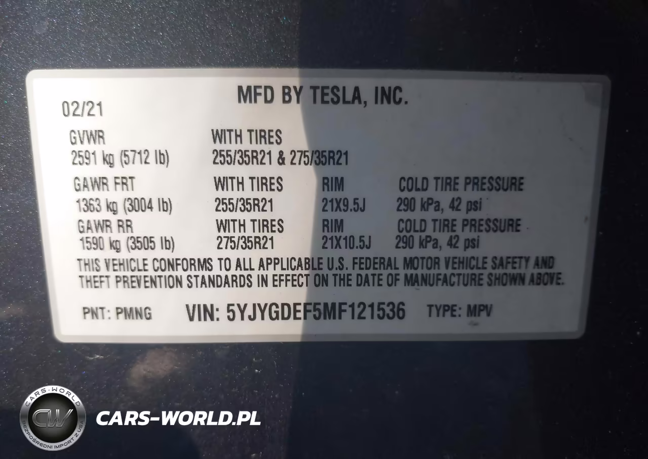 2021 Tesla Model Y Performance Dual Motor All-Wheel Drive VIN:5YJYGDEF5MF121536 - 9