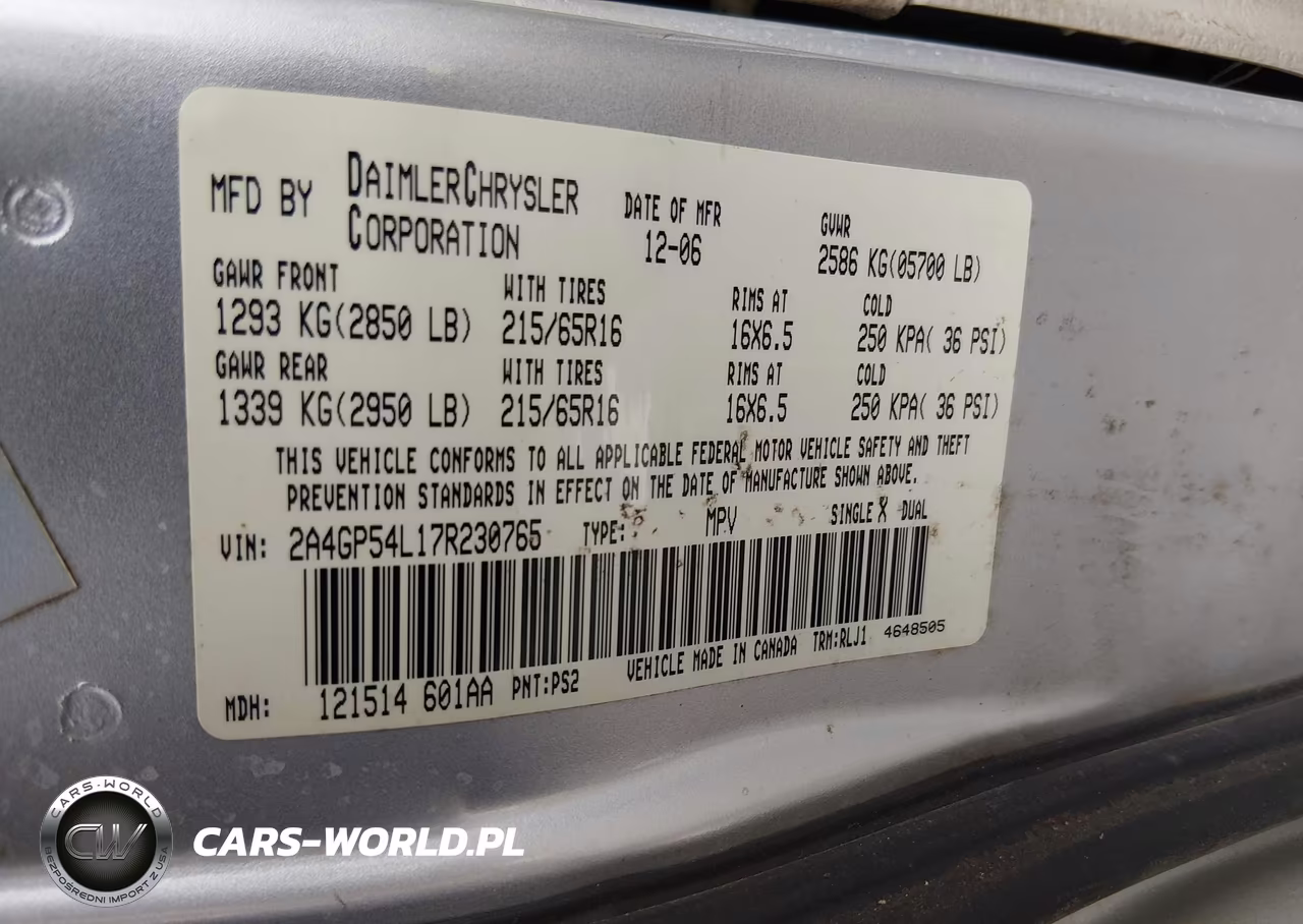 2007 Chrysler Town & Country Touring VIN:2A4GP54L17R230765 - 9