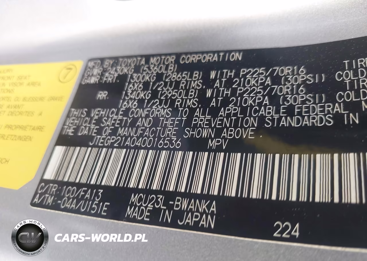 2004 Toyota Highlander V6 VIN:JTEGP21A040016536 - 9