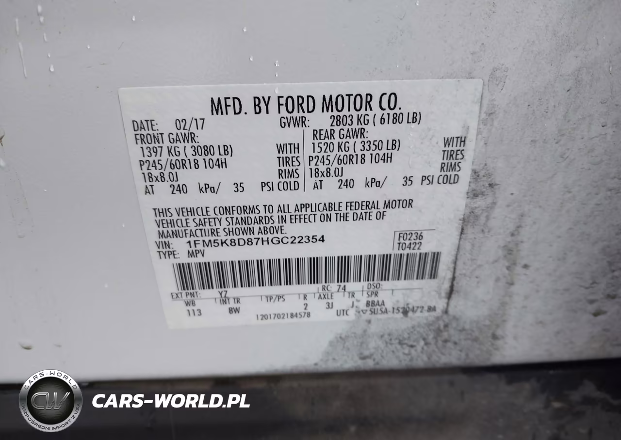 2017 Ford Explorer Xlt VIN:1FM5K8D87HGC22354 - 9