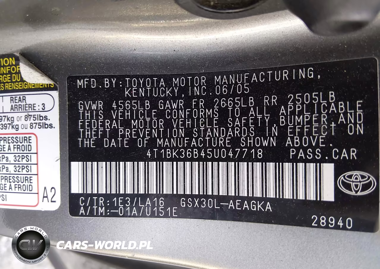 2005 Toyota Avalon Xls VIN:4T1BK36B45U047718 - 9