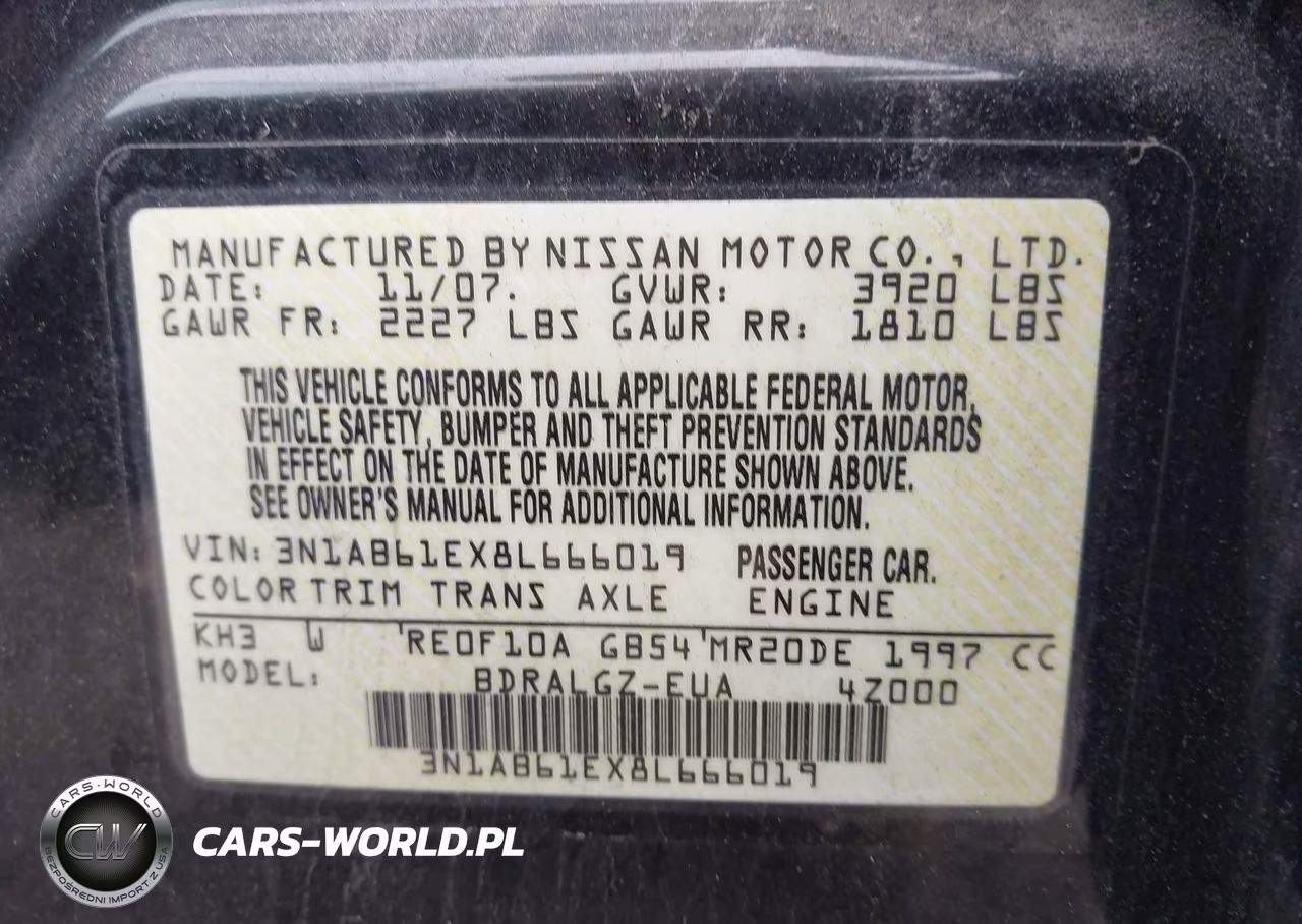 2008 Nissan Sentra 2.0Sl VIN:3N1AB61EX8L666019 - 9