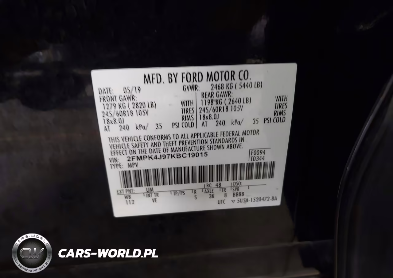 2019 Ford Edge Sel VIN:2FMPK4J97KBC19015 - 9