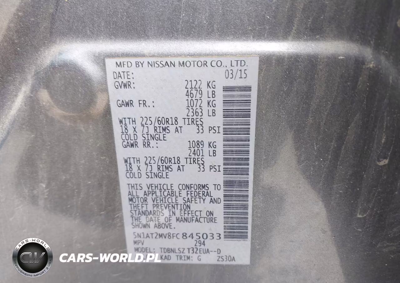 2015 Nissan Rogue Sl VIN:5N1AT2MV8FC845033 - 9