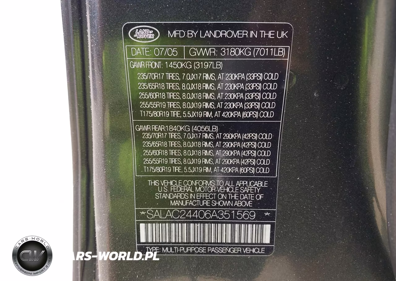 2006 Land Rover Lr3 V6 VIN:SALAC24406A351569 - 9
