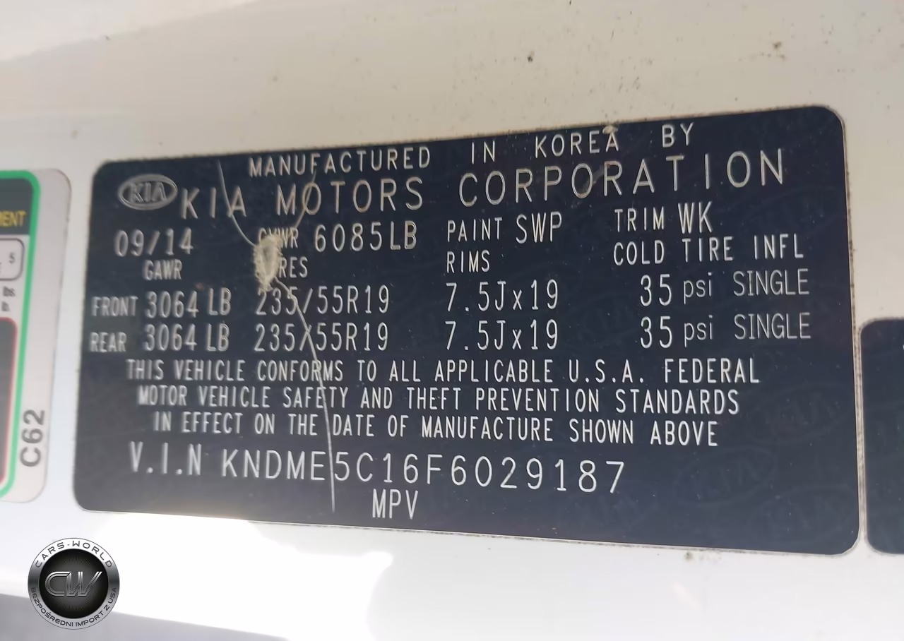 2015 Kia Sedona Sx Luxury VIN:KNDME5C16F6029187 - 9