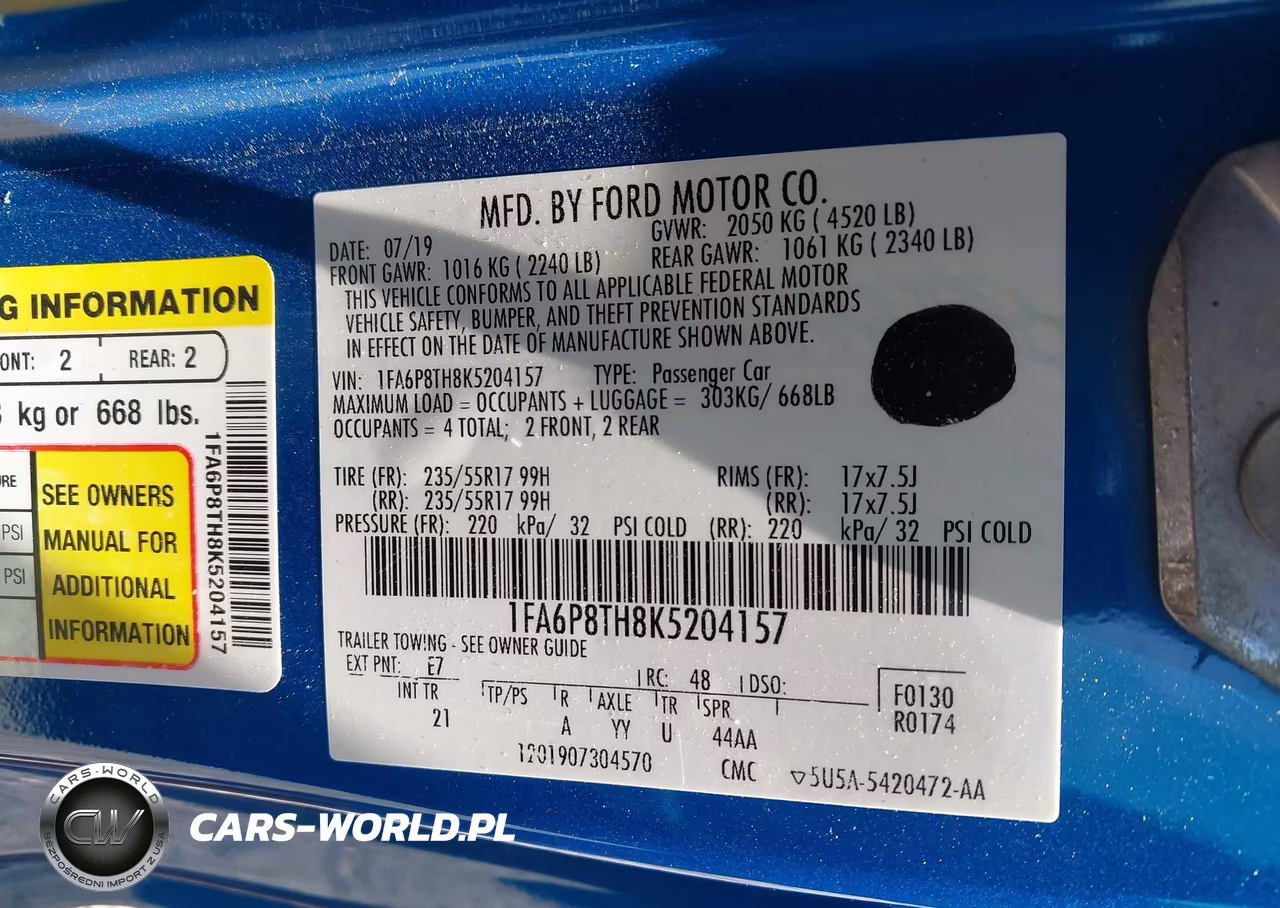2019 Ford Mustang Ecoboost VIN:1FA6P8TH8K5204157 - 9