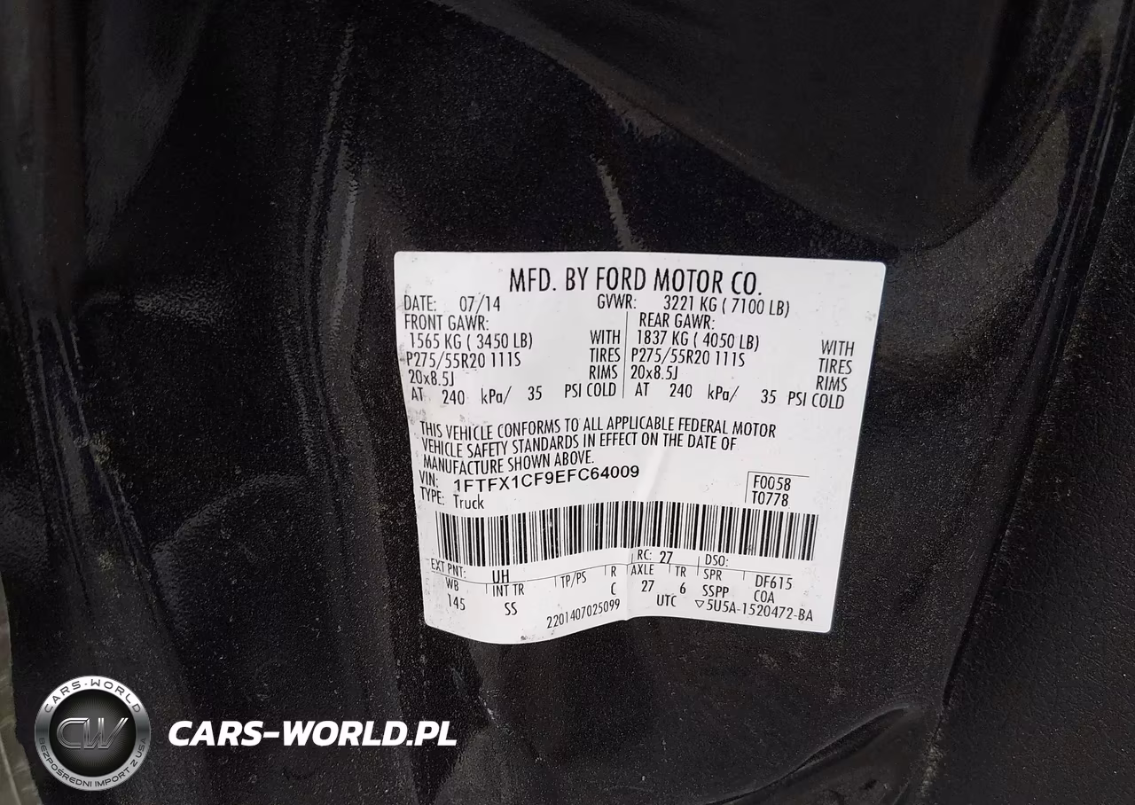 2014 Ford F-150 Stx VIN:1FTFX1CF9EFC64009 - 9