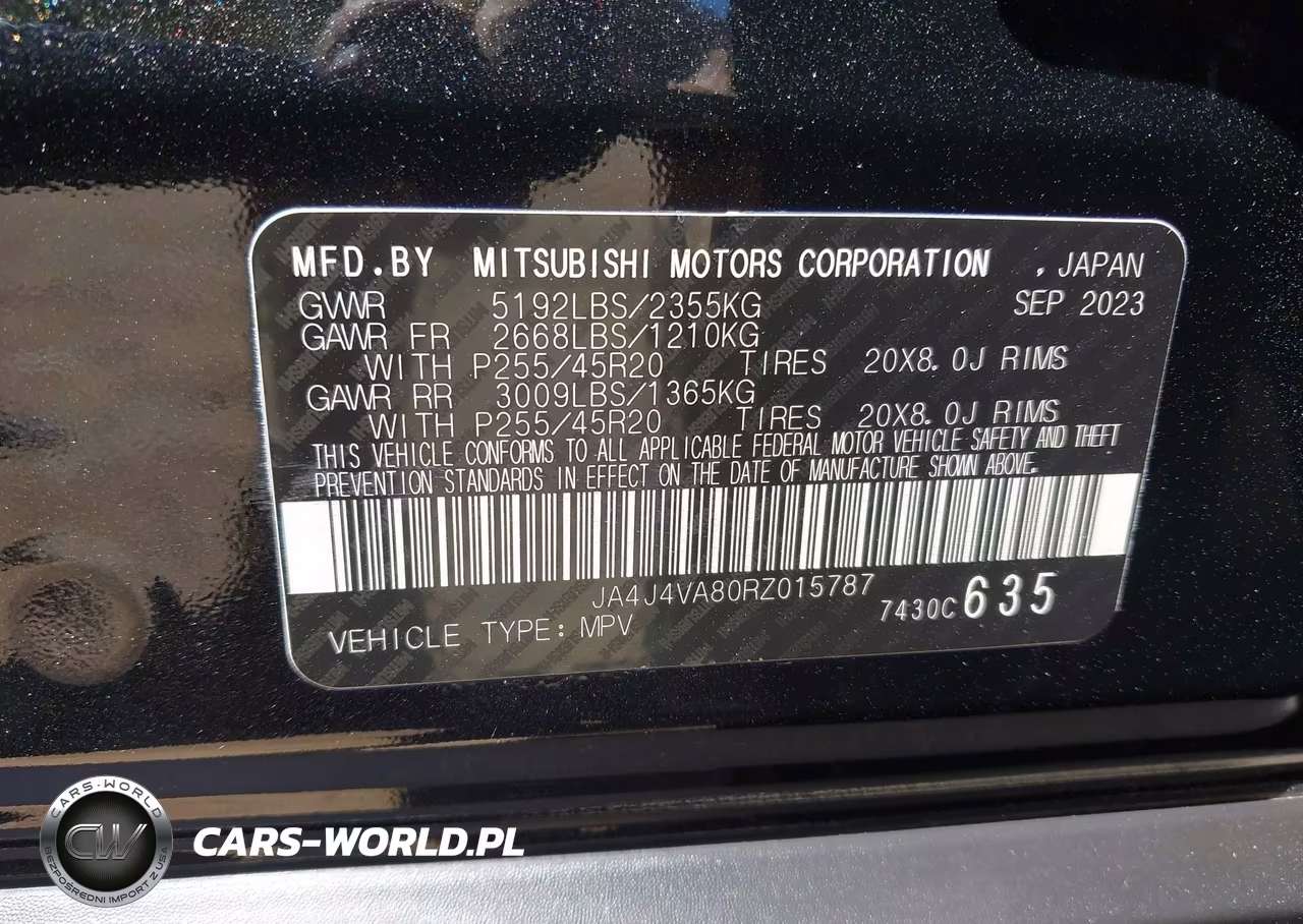 2024 Mitsubishi Outlander Se 2.5 S-Awc VIN:JA4J4VA80RZ015787 - 9