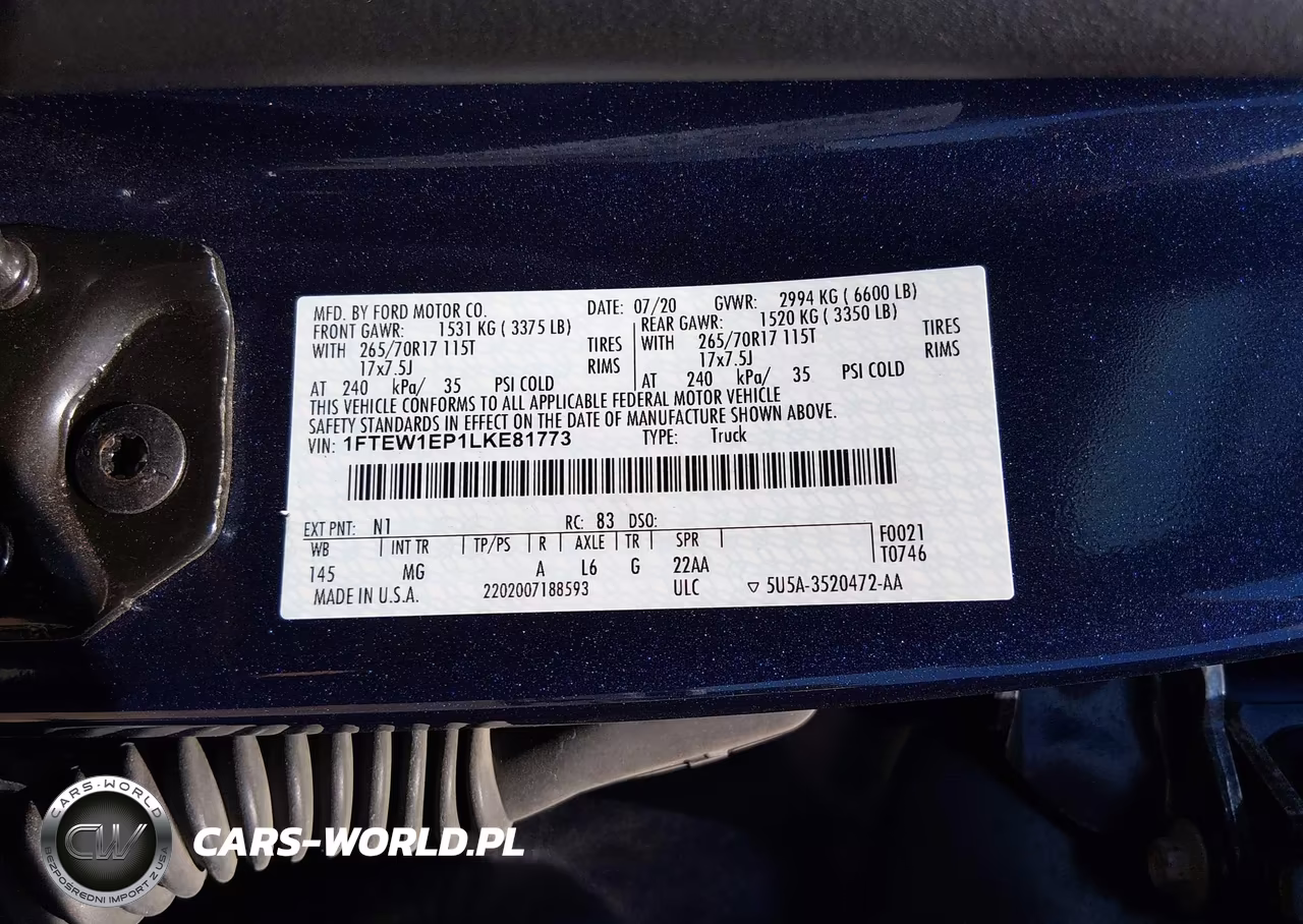 2020 Ford F-150 Xlt VIN:1FTEW1EP1LKE81773 - 9