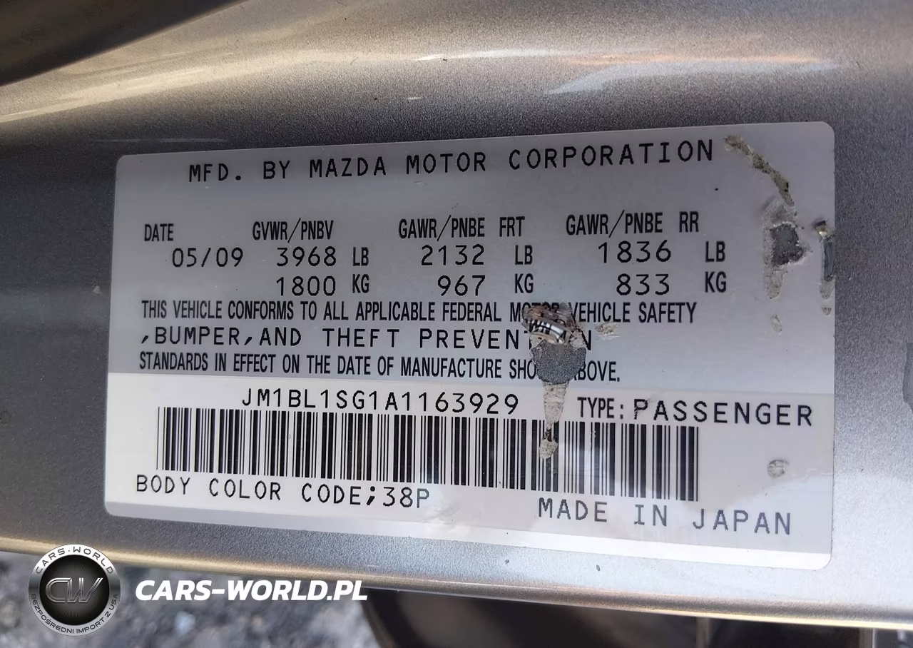 2010 Mazda Mazda3 I Touring VIN:JM1BL1SG1A1163929 - 9