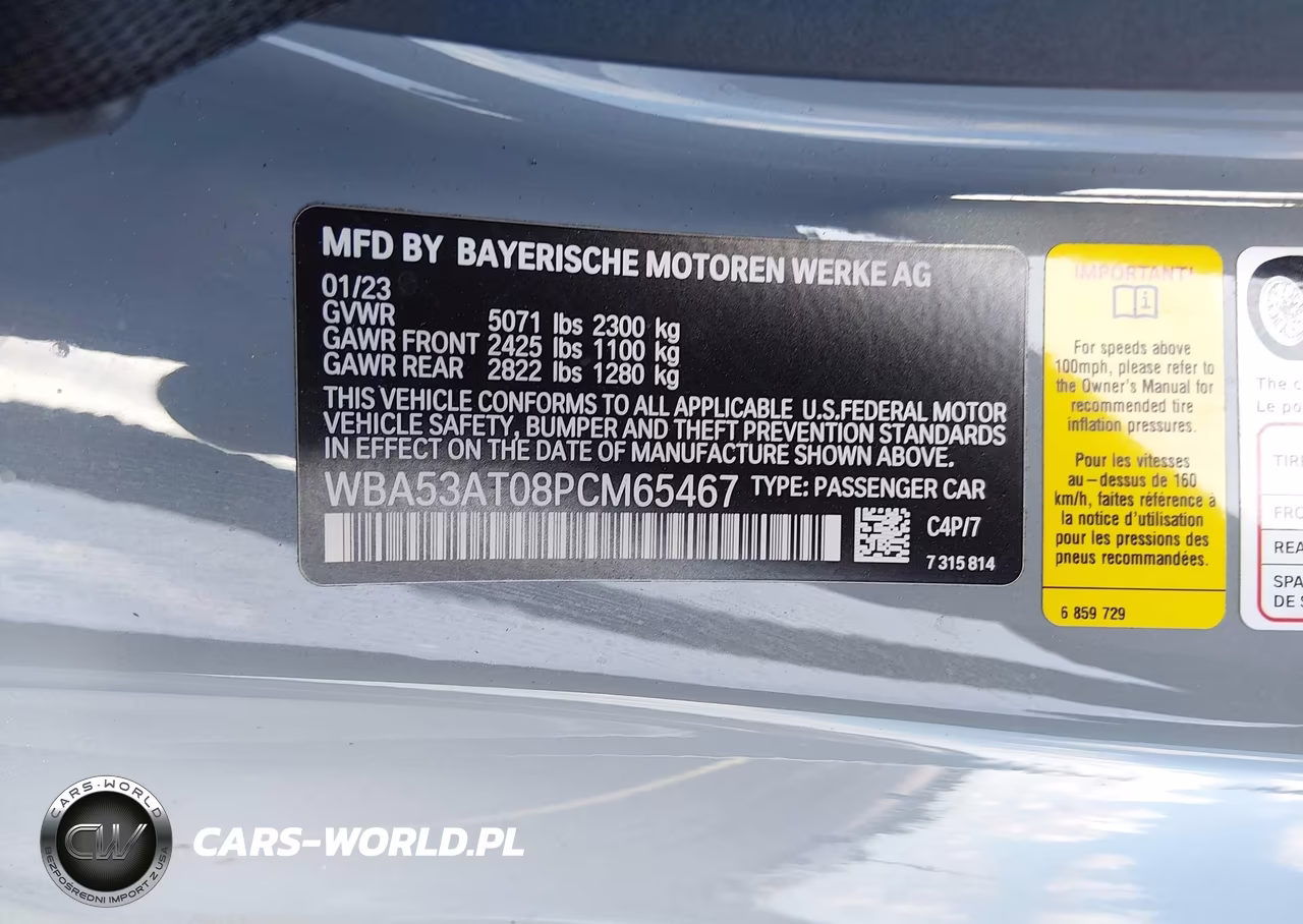 2023 BMW M440I VIN:WBA53AT08PCM65467 - 9