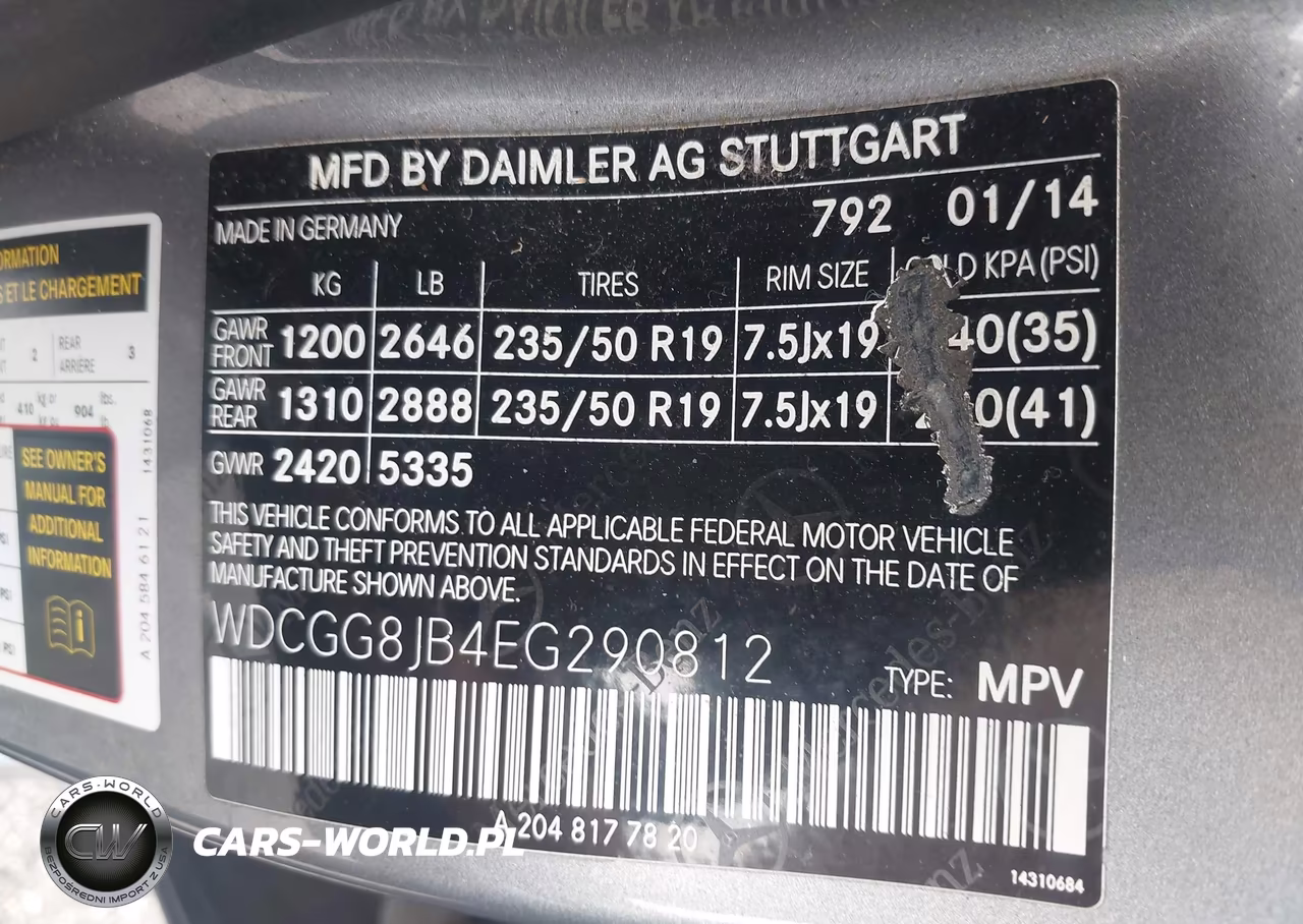 2014 Mercedes-Benz Glk 350 4Matic VIN:WDCGG8JB4EG290812 - 9
