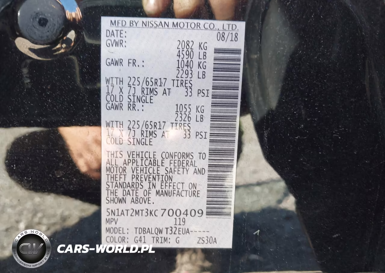 2019 Nissan Rogue Sv VIN:5N1AT2MT3KC700409 - 9
