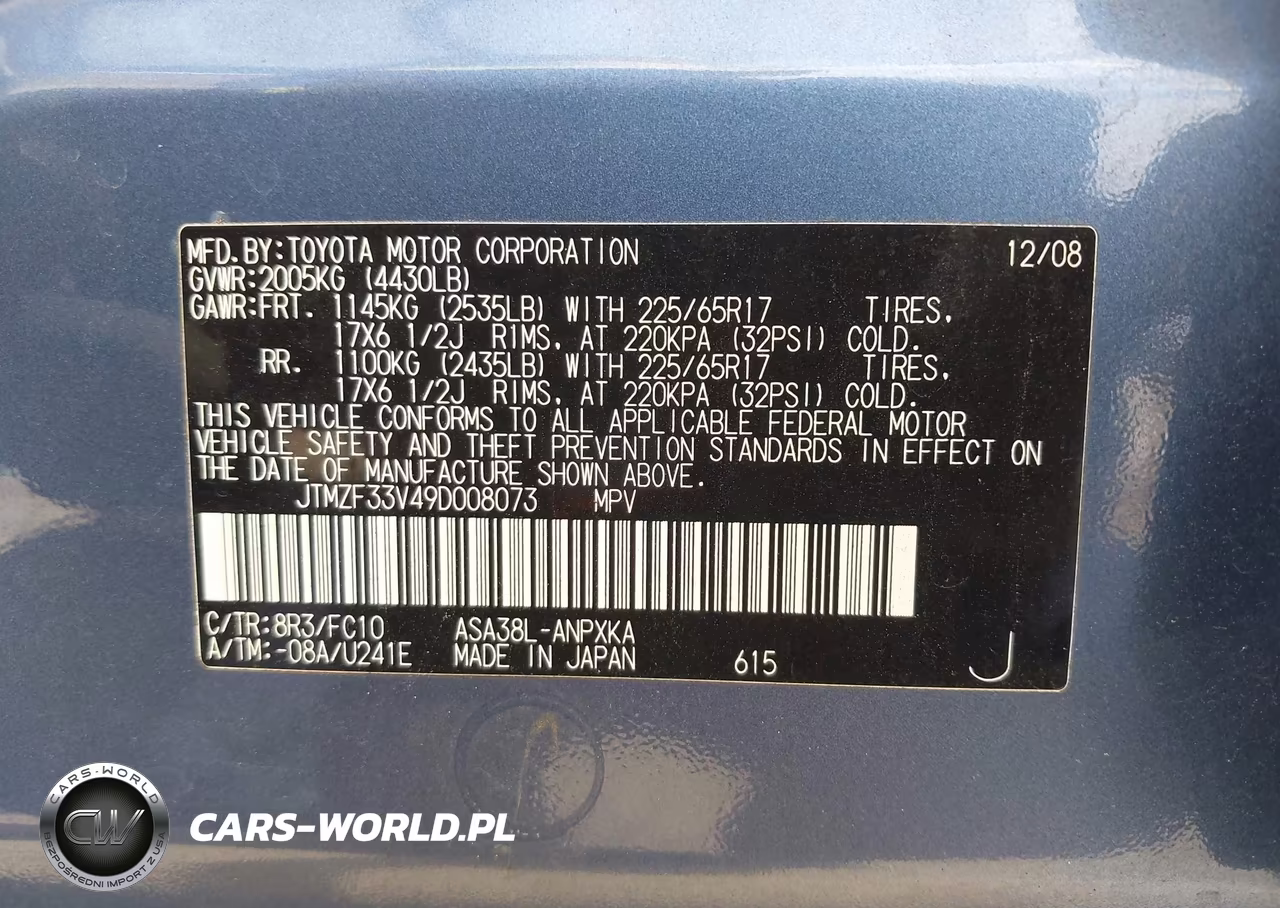 2009 Toyota Rav4 VIN:JTMZF33V49D008073 - 9