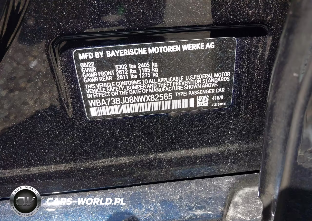 2022 BMW 540 I xDrive VIN:WBA73BJ08NWX82565 - 9