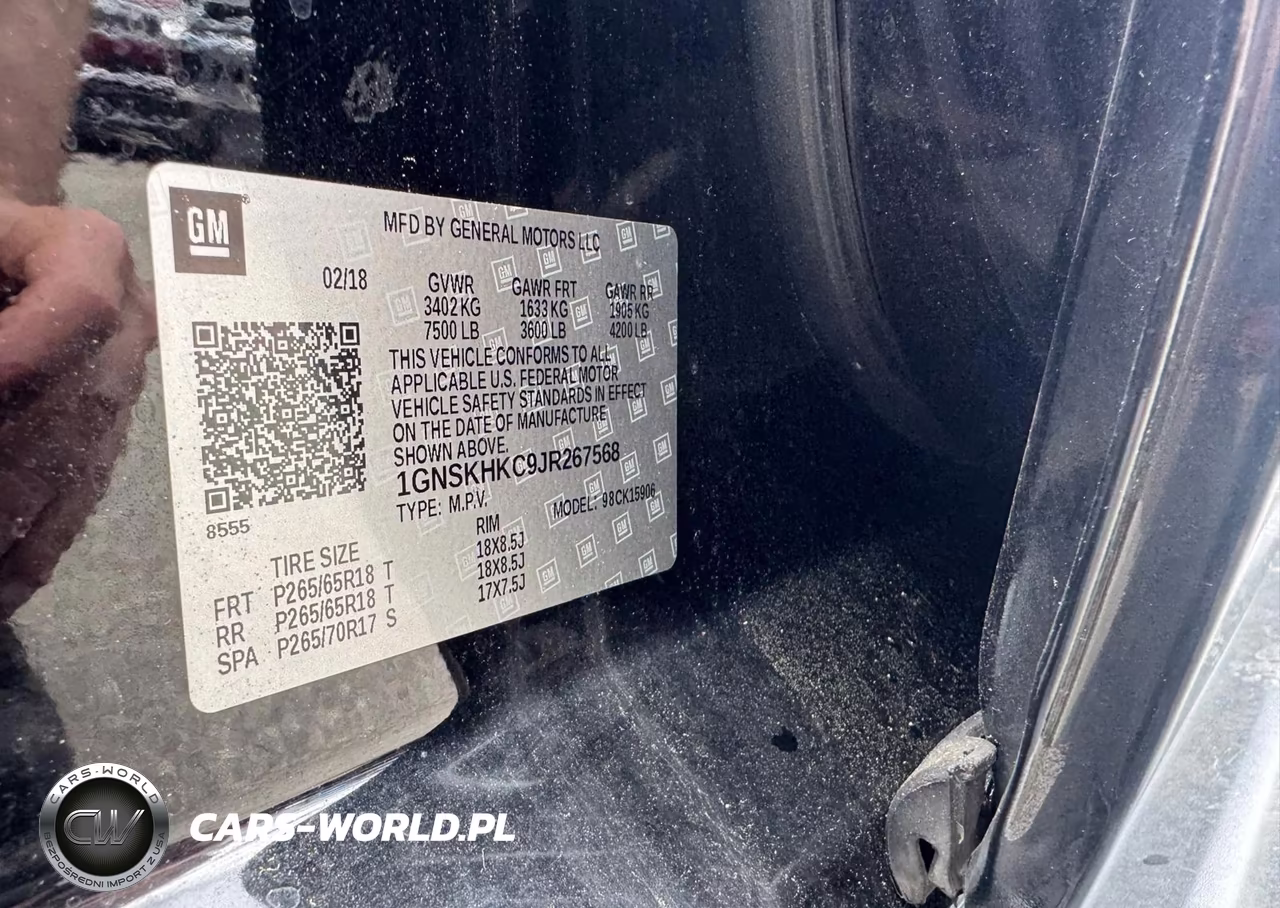 2018 Chevrolet Suburban K1500 Lt VIN:1GNSKHKC9JR267568 - 9