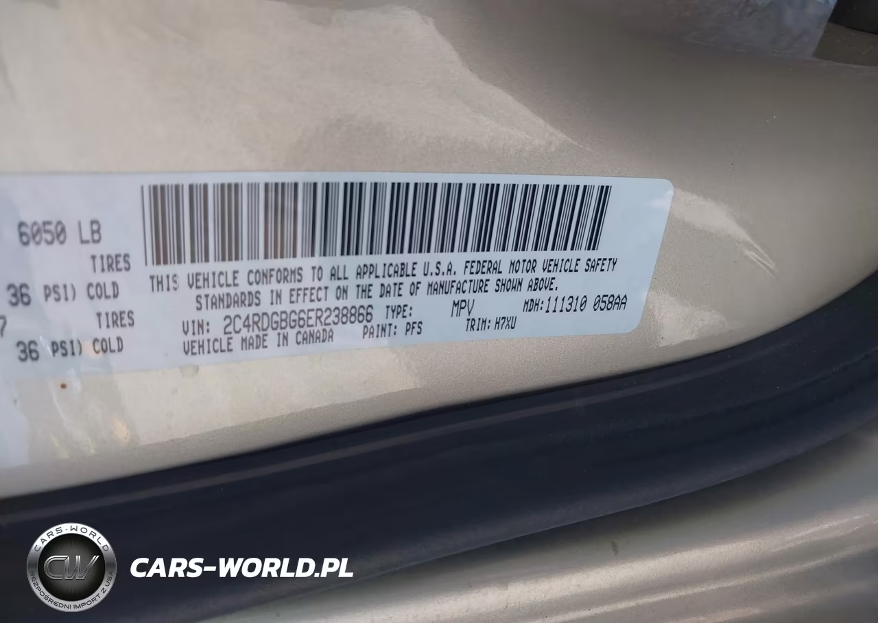 2014 Dodge Grand Caravan American Value Pkg VIN:2C4RDGBG6ER238866 - 9