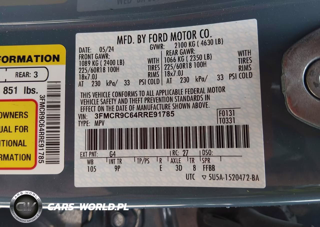 2024 Ford Bronco Sport Outer Banks VIN:3FMCR9C64RRE91785 - 9