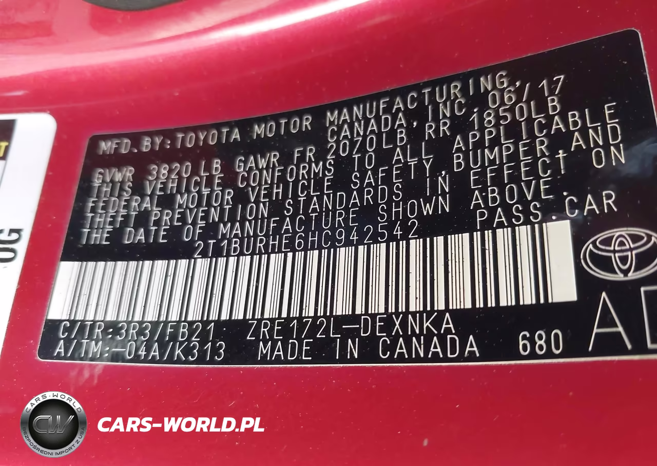 2017 Toyota Corolla Le VIN:2T1BURHE6HC942542 - 9