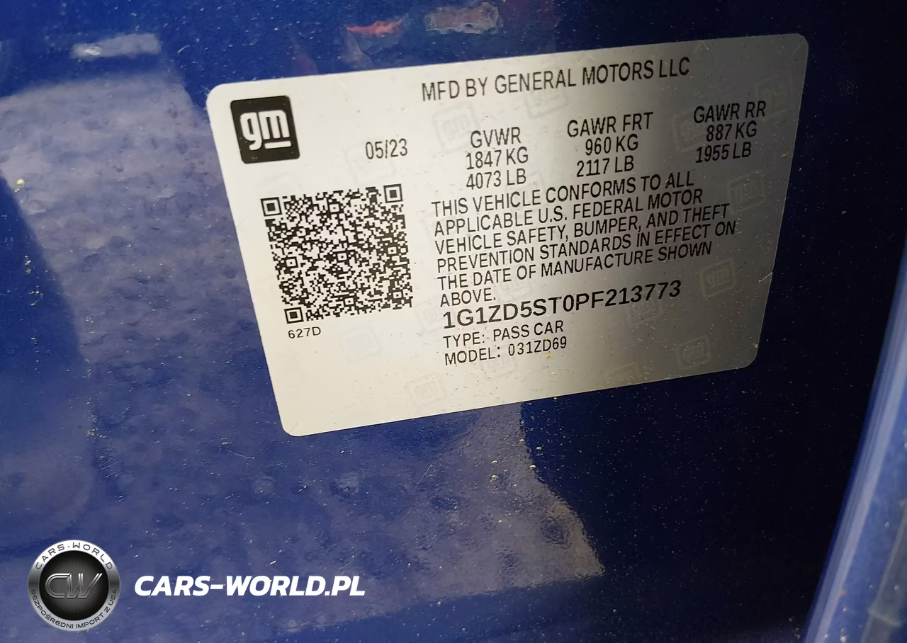 2023 Chevrolet Malibu Fwd 1Lt VIN:1G1ZD5ST0PF213773 - 9