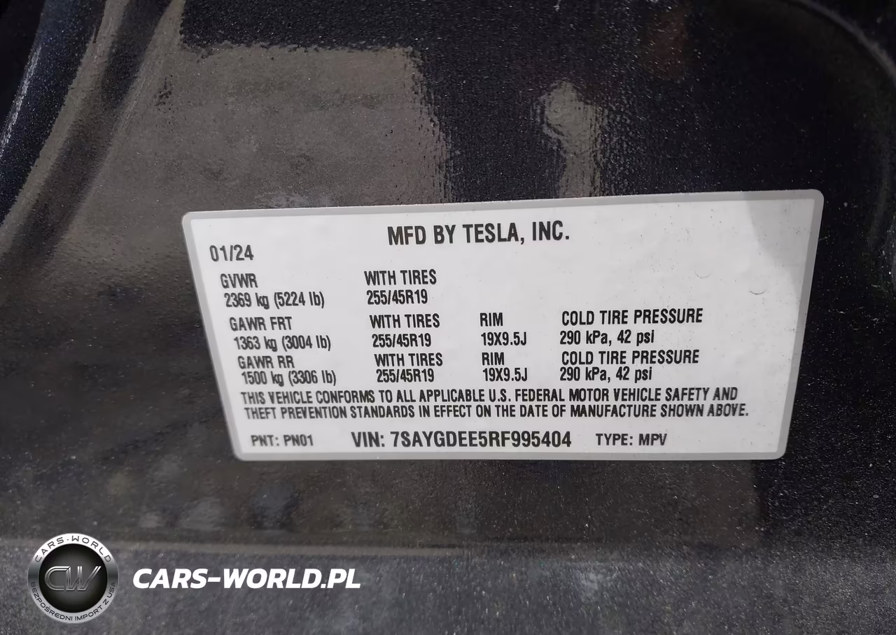2024 Tesla Model Y Long Range Dual Motor All-Wheel Drive VIN:7SAYGDEE5RF995404 - 9