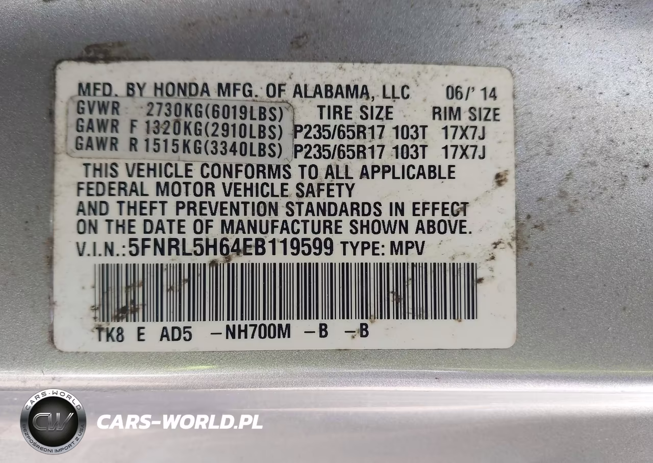 2014 Honda Odyssey Ex-L VIN:5FNRL5H64EB119599 - 9