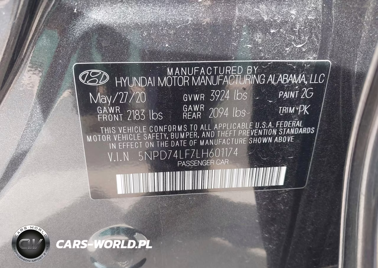 2020 Hyundai Elantra Se VIN:5NPD74LF7LH601174 - 9