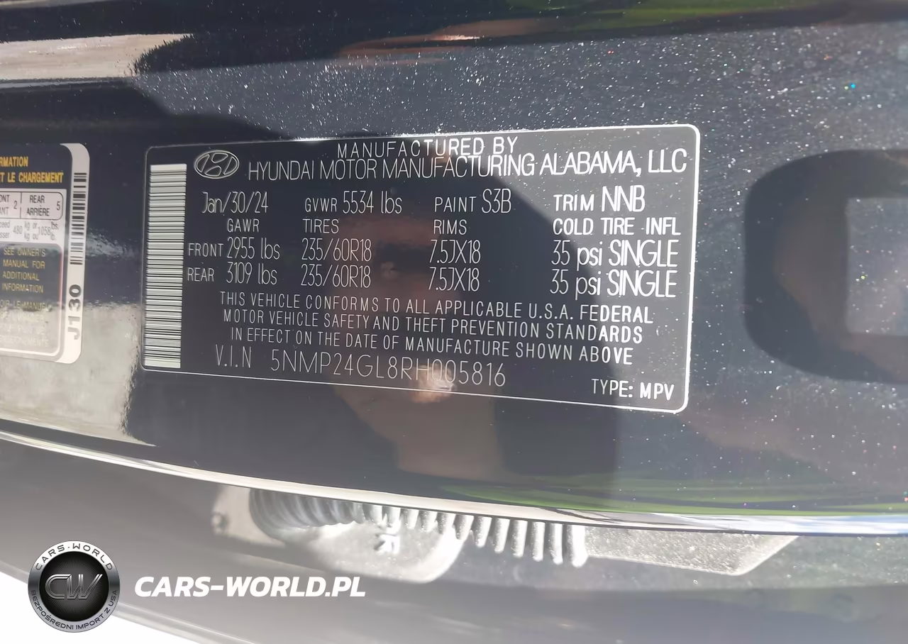 2024 Hyundai Santa Fe Sel VIN:5NMP24GL8RH005816 - 9