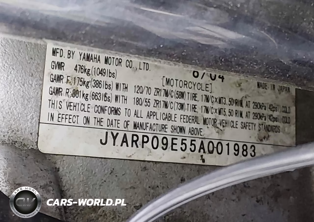 2005 Yamaha Fjr1300 A VIN:JYARP09E55A001983 - 10