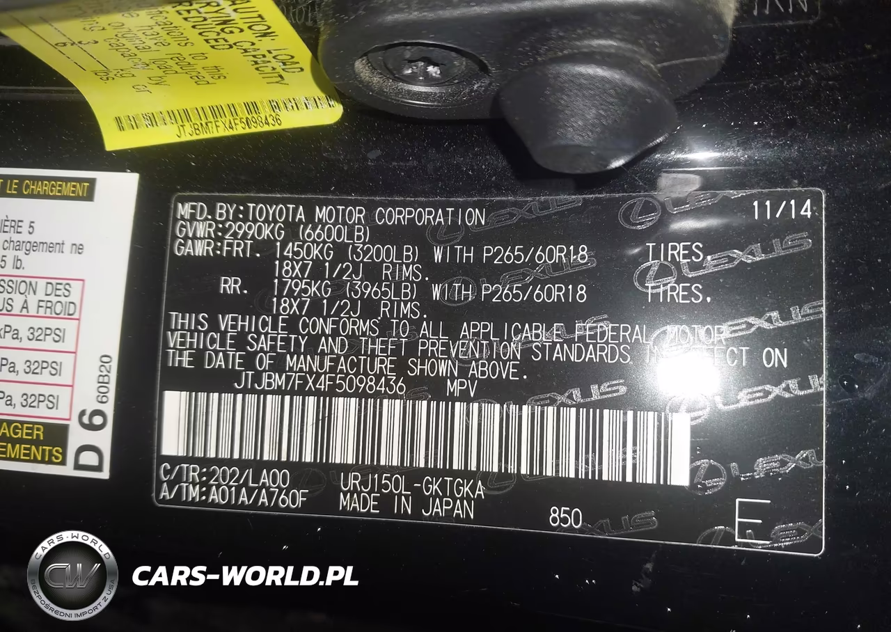 2015 Lexus Gx 460 VIN:JTJBM7FX4F5098436 - 9