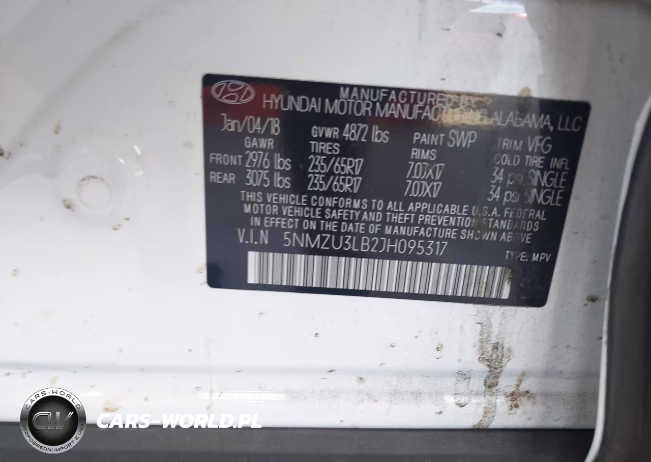 2018 Hyundai Santa Fe Sport 2.4L VIN:5NMZU3LB2JH095317 - 9