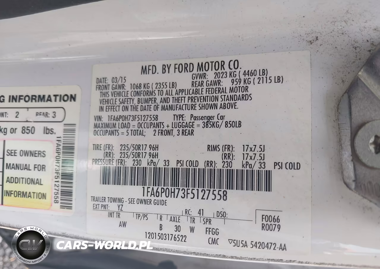 2015 Ford Fusion Se VIN:1FA6P0H73F5127558 - 9