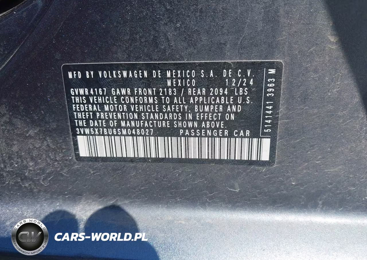 2025 Volkswagen Jetta 1.5T S VIN:3VW5X7BU6SM048027 - 9