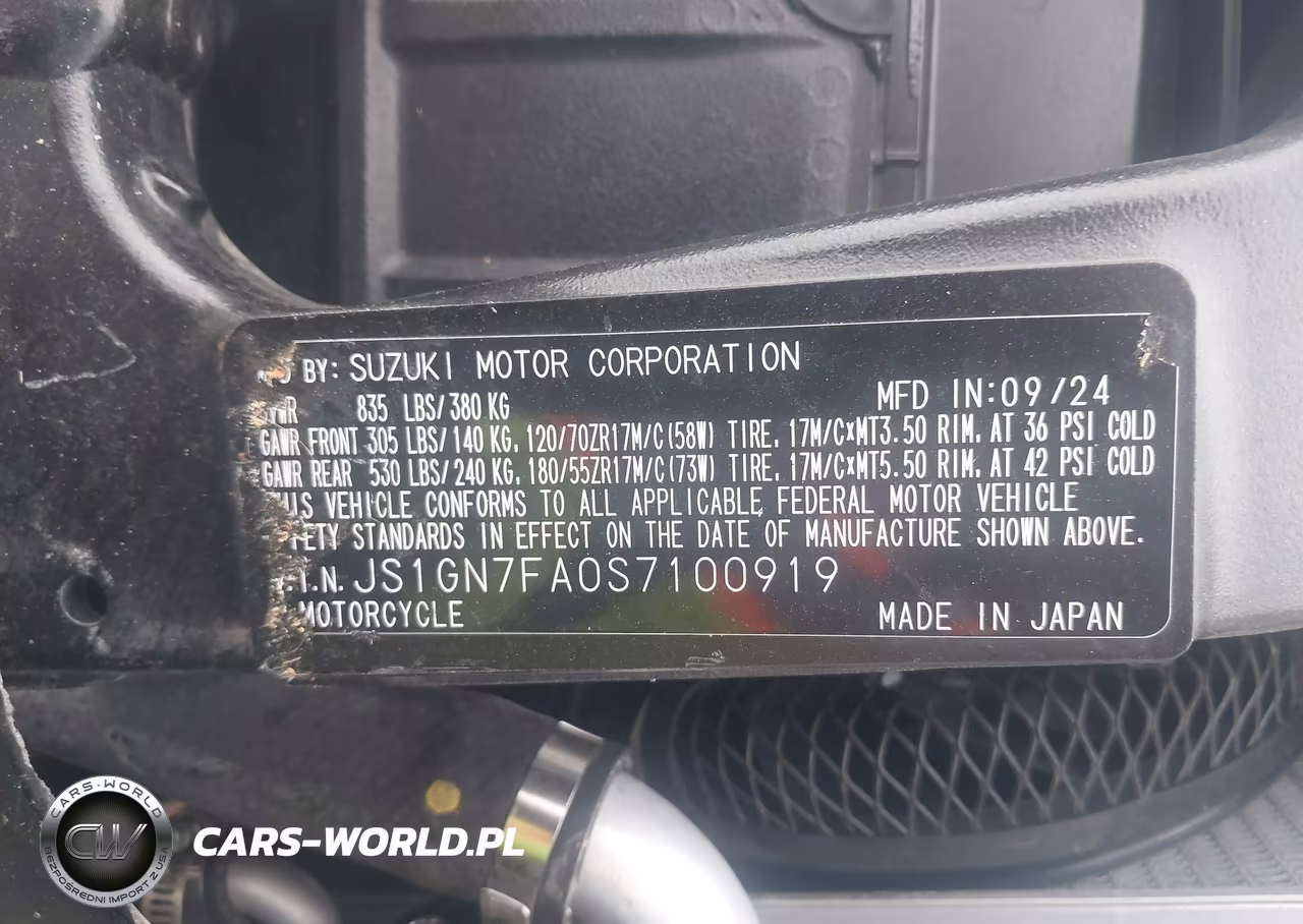 2025 Suzuki Gsx-R600 VIN:JS1GN7FA0S7100919 - 10