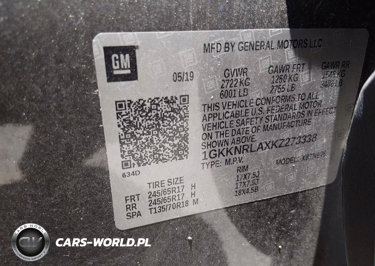 2019 GMC Acadia Sle-1 VIN:1GKKNRLAXKZ273338 - 9