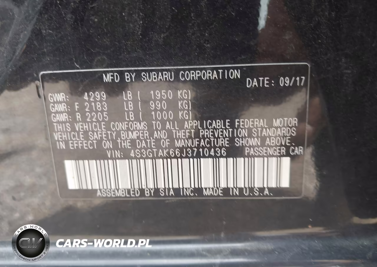 2018 Subaru Impreza 2.0I Sport VIN:4S3GTAK66J3710436 - 9