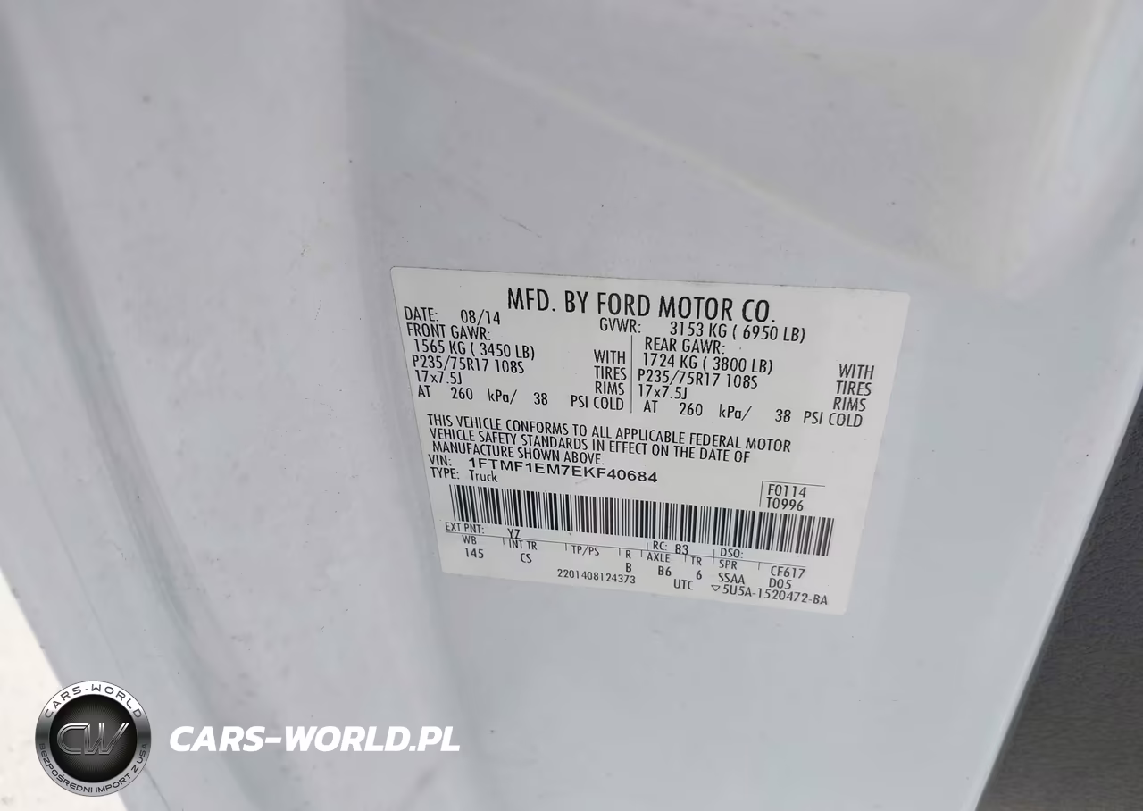 2014 Ford F-150 Xl VIN:1FTMF1EM7EKF40684 - 9